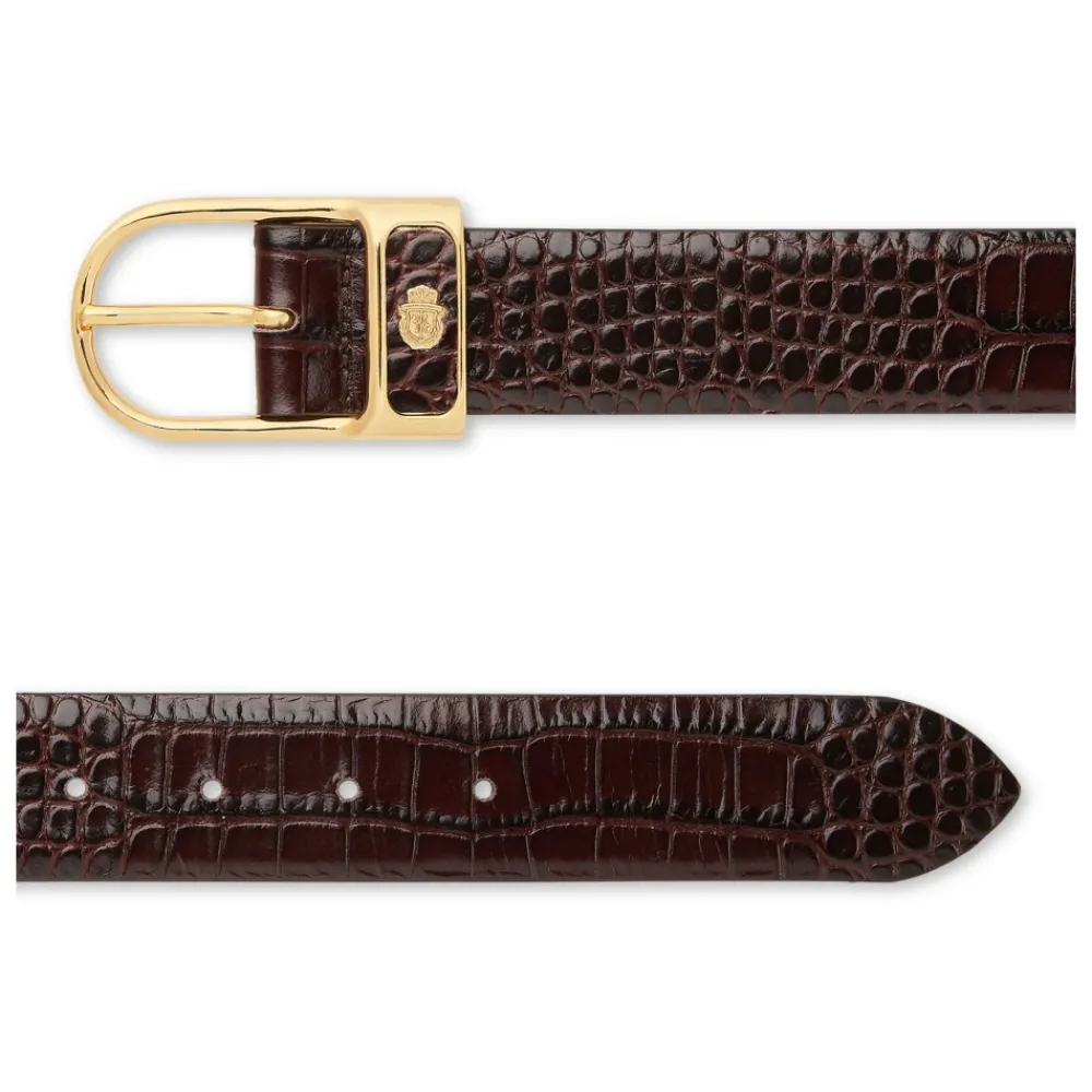 Heren Billionaire Riemen^Leather Belt Crocco