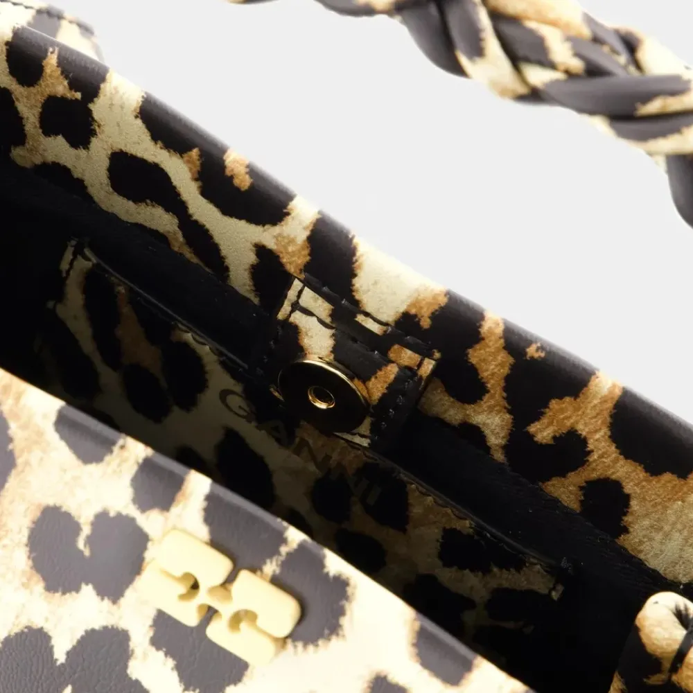 DAMES Ganni Leopard Mini Bou Tas