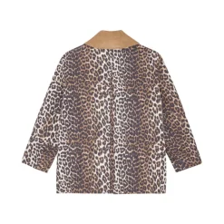 DAMES Ganni Jassen^Leopard Printed Canvas Midi Jacket