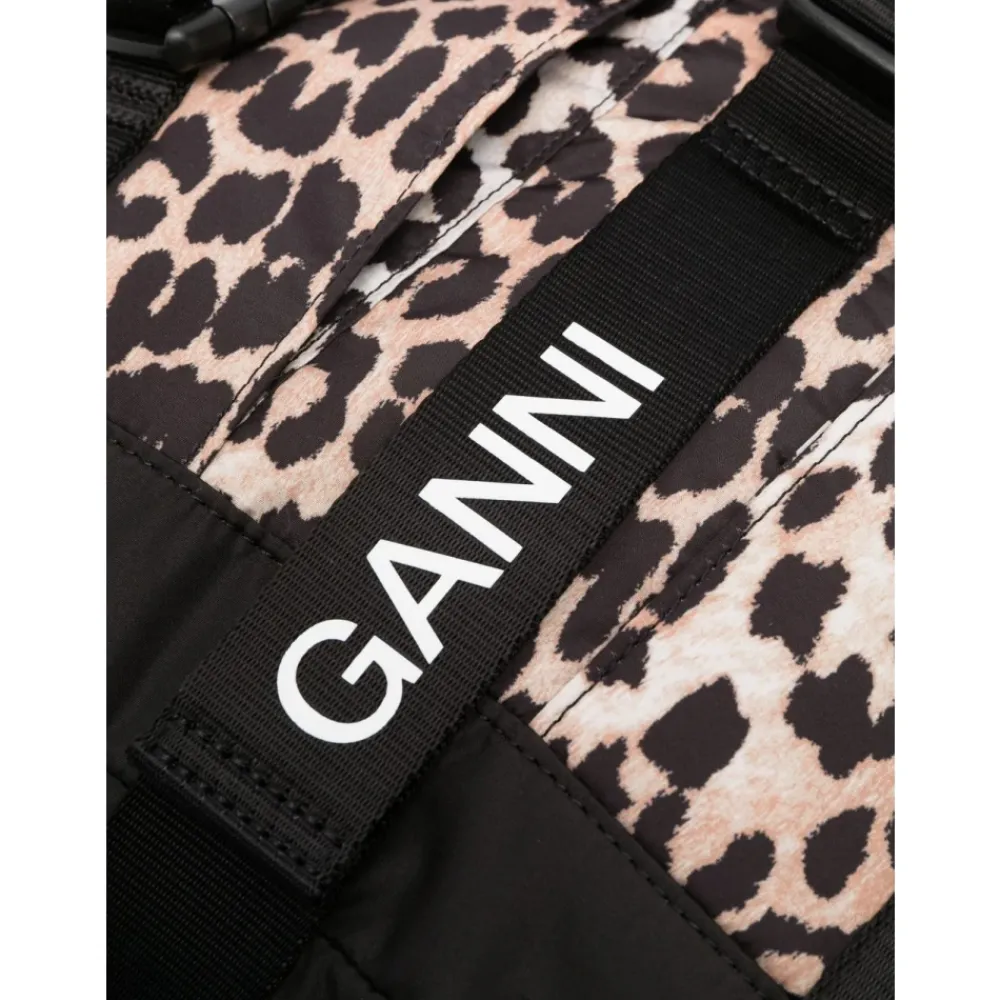 DAMES Ganni Rugzakken^Leopard Tech Rugzak Print