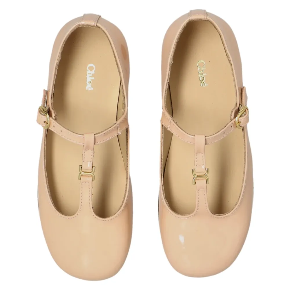 Chloé Leren Ballerina met Lak