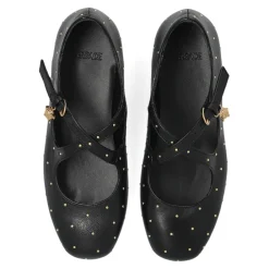 Versace Leren ballerina's met applicaties