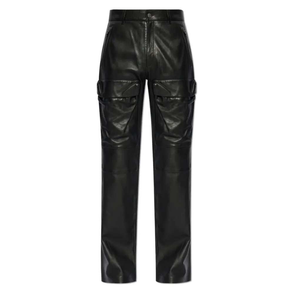 Heren Diesel Leren Broek P-GAST