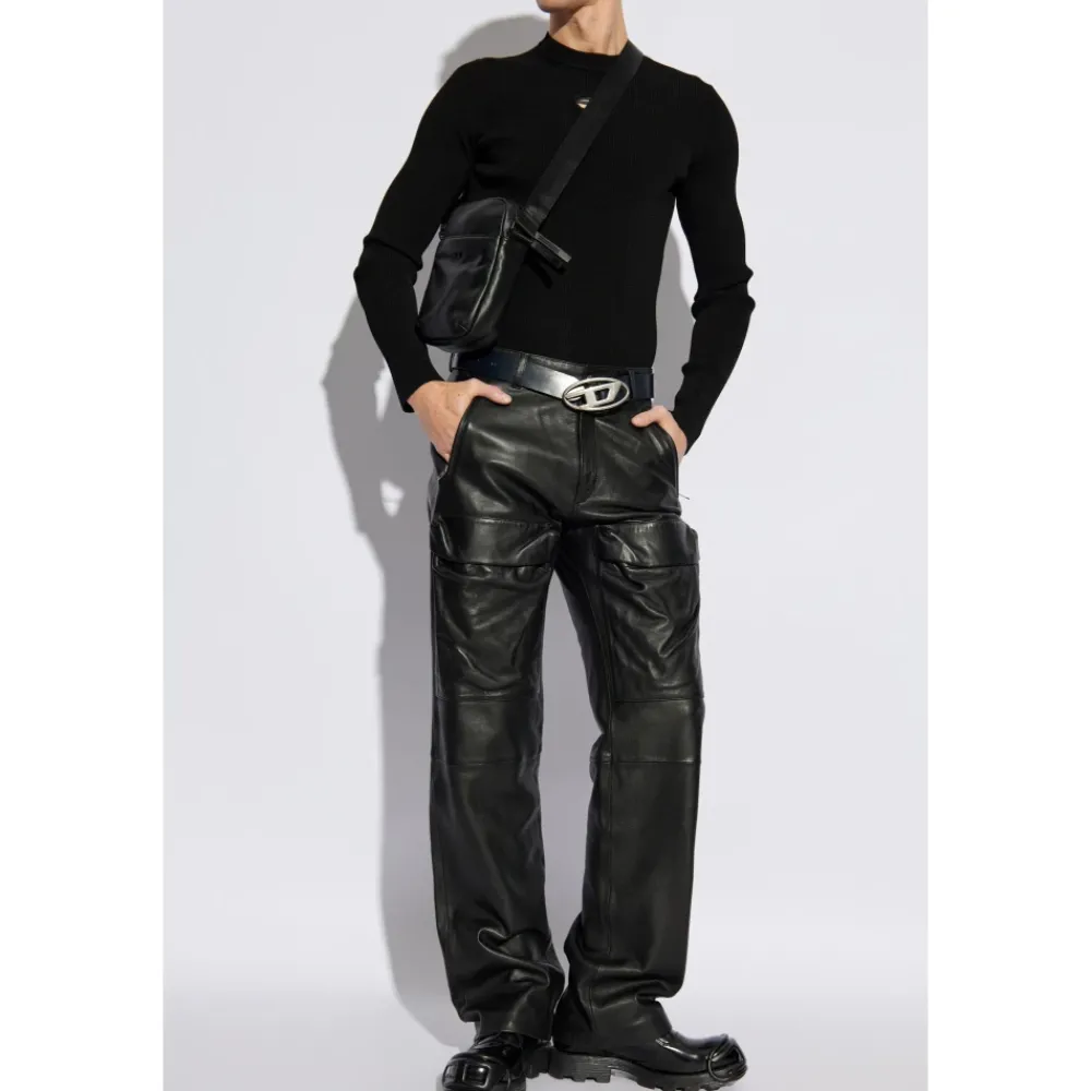Heren Diesel Leren Broek P-GAST