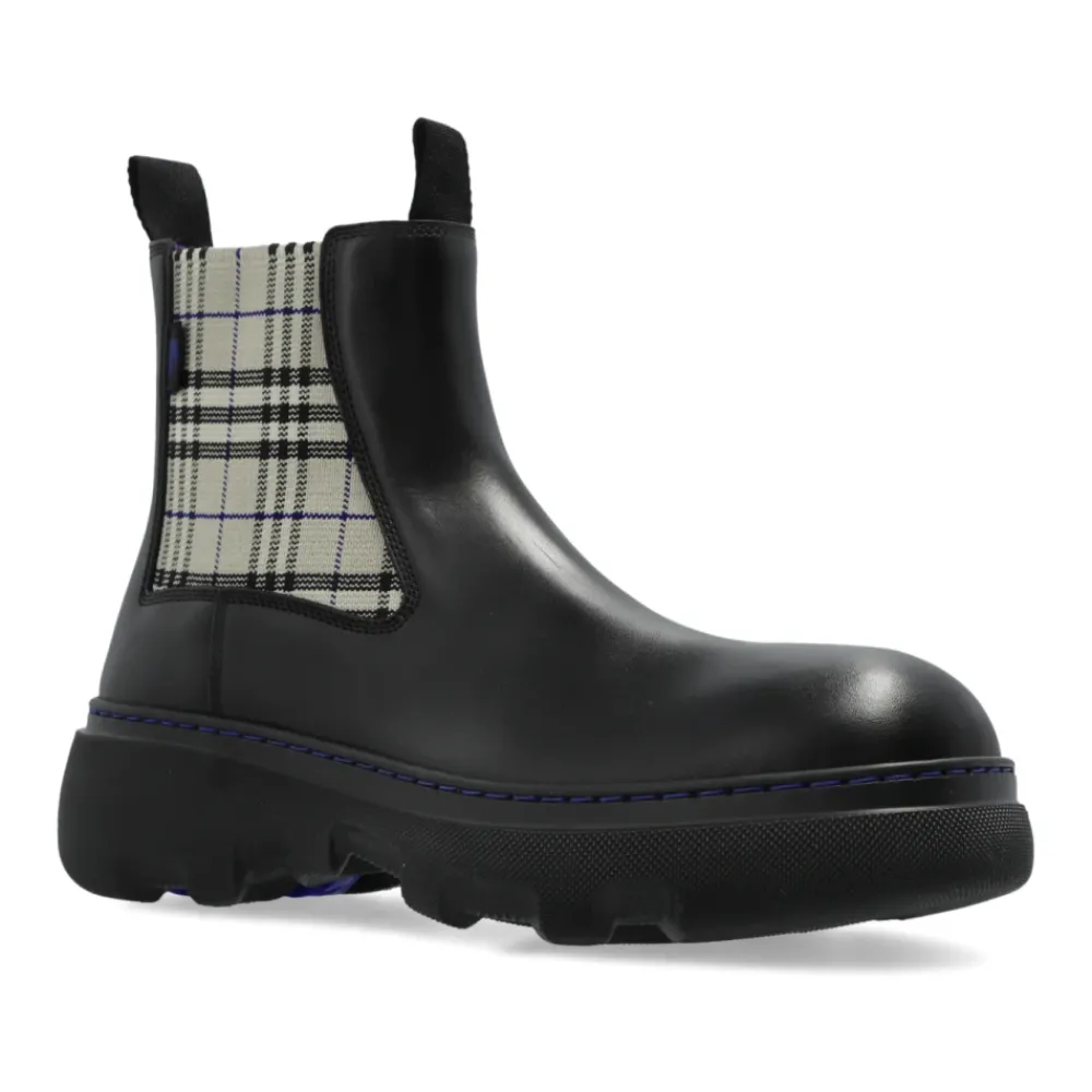DAMES Burberry Leren Chelsea Boots Creeper