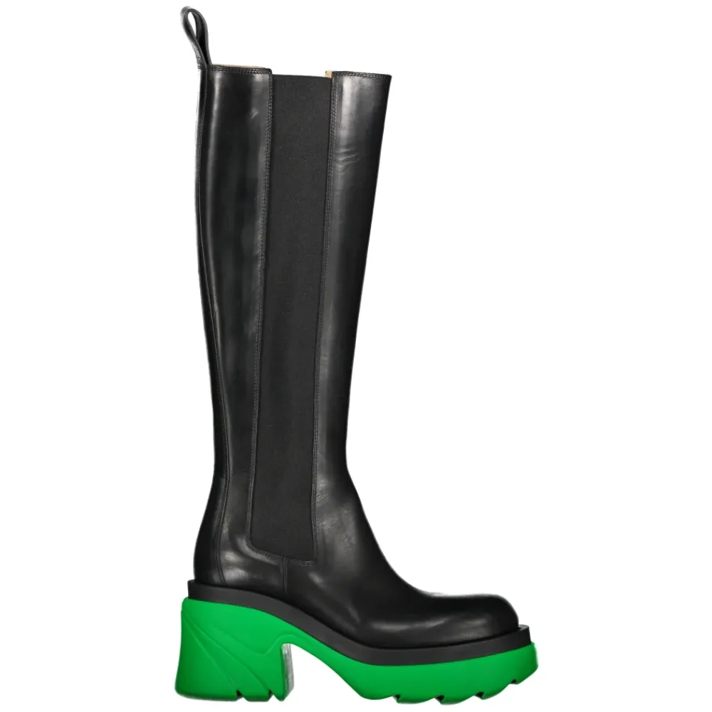 DAMES Bottega Veneta Leren Chelsea Boots met Profielzool