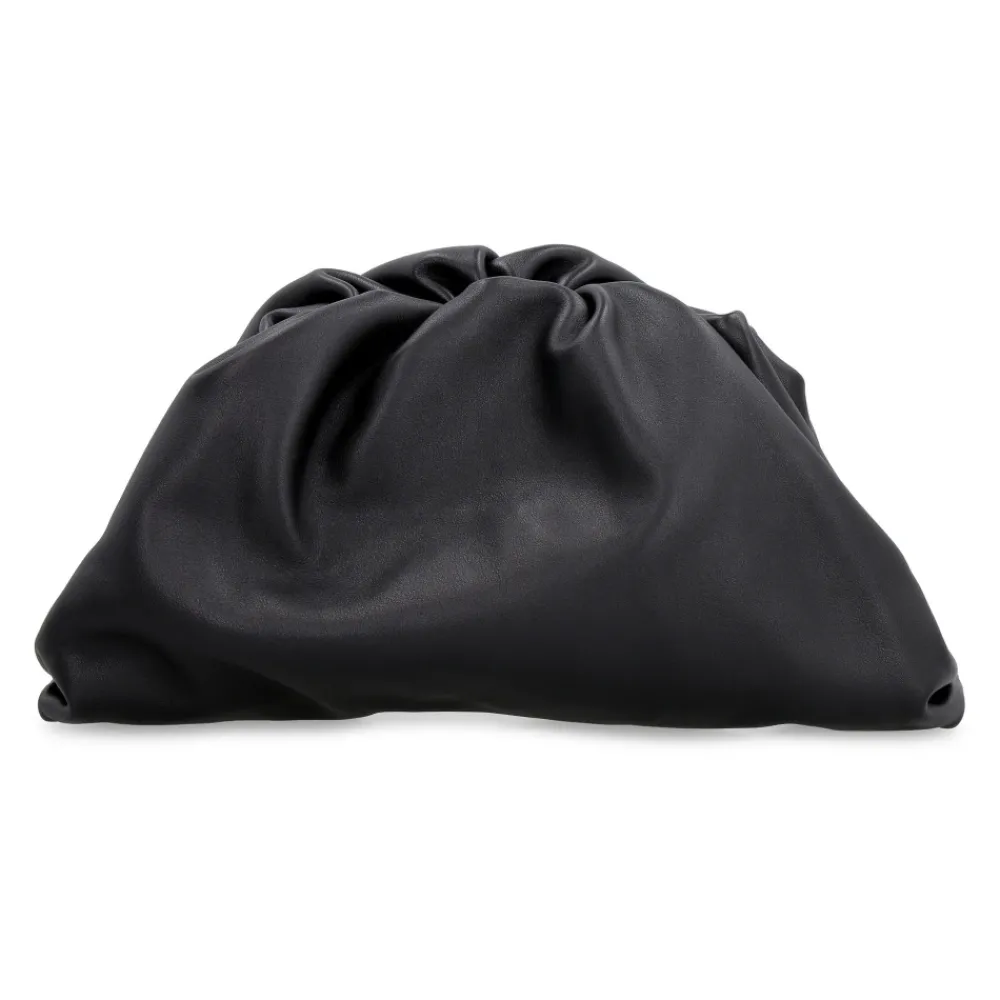 DAMES Bottega Veneta Clutches^Leren Clutch met Drukknoopsluiting