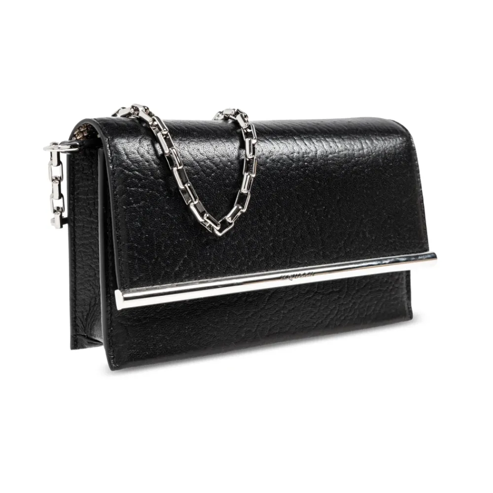 DAMES Alexander McQueen Leren clutch T-Bar Mini