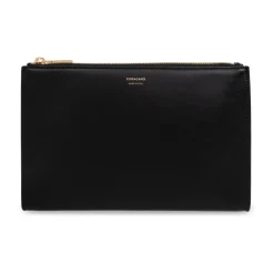 DAMES Ferragamo Leren Cosmetische Tas