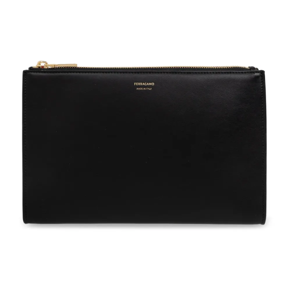 DAMES Ferragamo Leren Cosmetische Tas