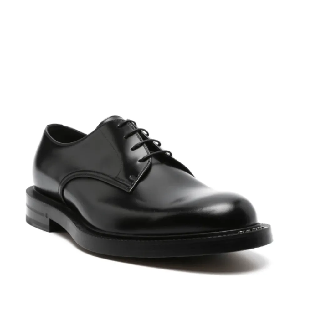 Heren Gucci Leren Derby Schoenen met Logo