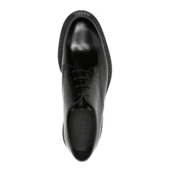 Heren Gucci Leren Derby Schoenen met Logo