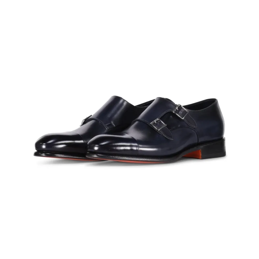 Heren Santoni Nette Schoenen^Leren Double Monkstraps