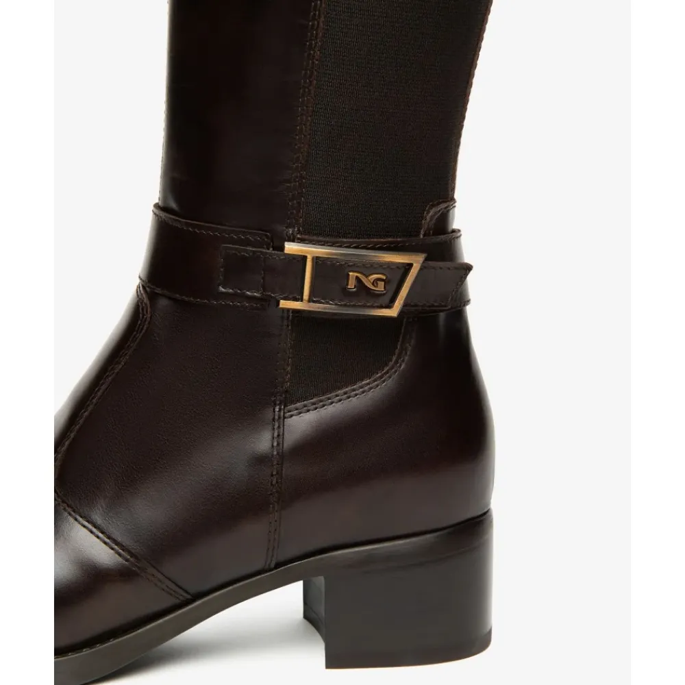 DAMES Nerogiardini Laarzen^Leren en stoffen dameslaarzen