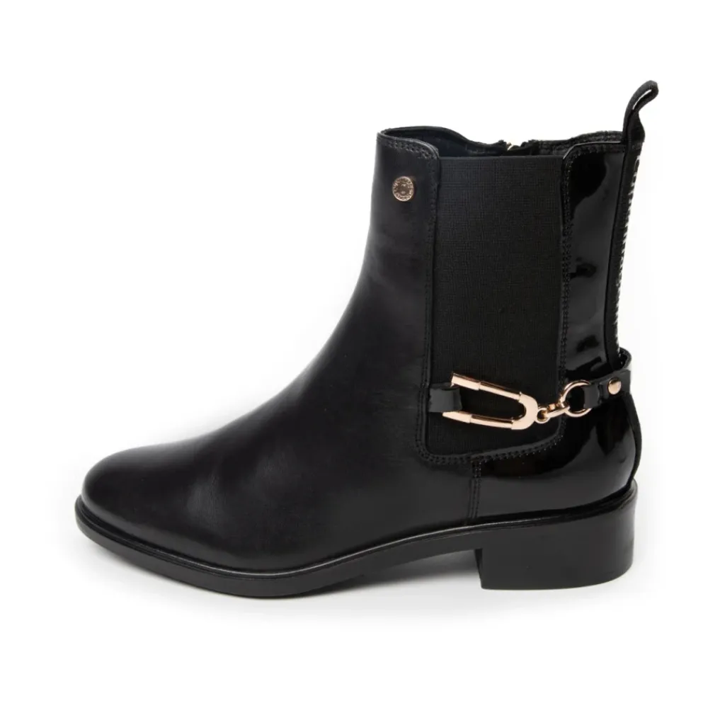 DAMES Copenhagen Shoes Enkellaarsjes^Leren en Zalmhuid Enkellaarsjes met Flexibele Zool