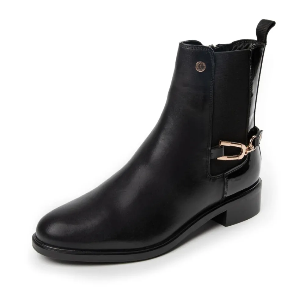 DAMES Copenhagen Shoes Enkellaarsjes^Leren en Zalmhuid Enkellaarsjes met Flexibele Zool