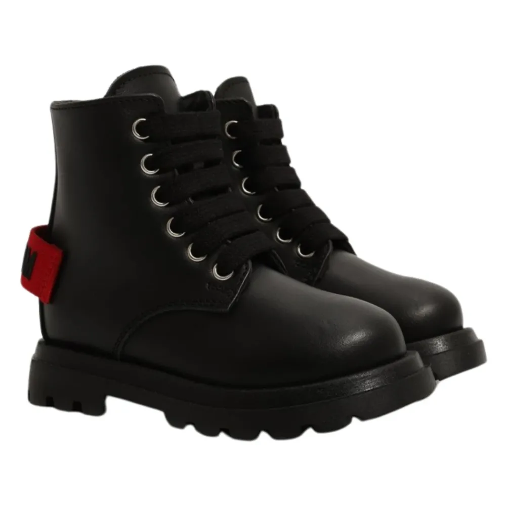 Moschino Laarzen^Leren Enkellaarsjes