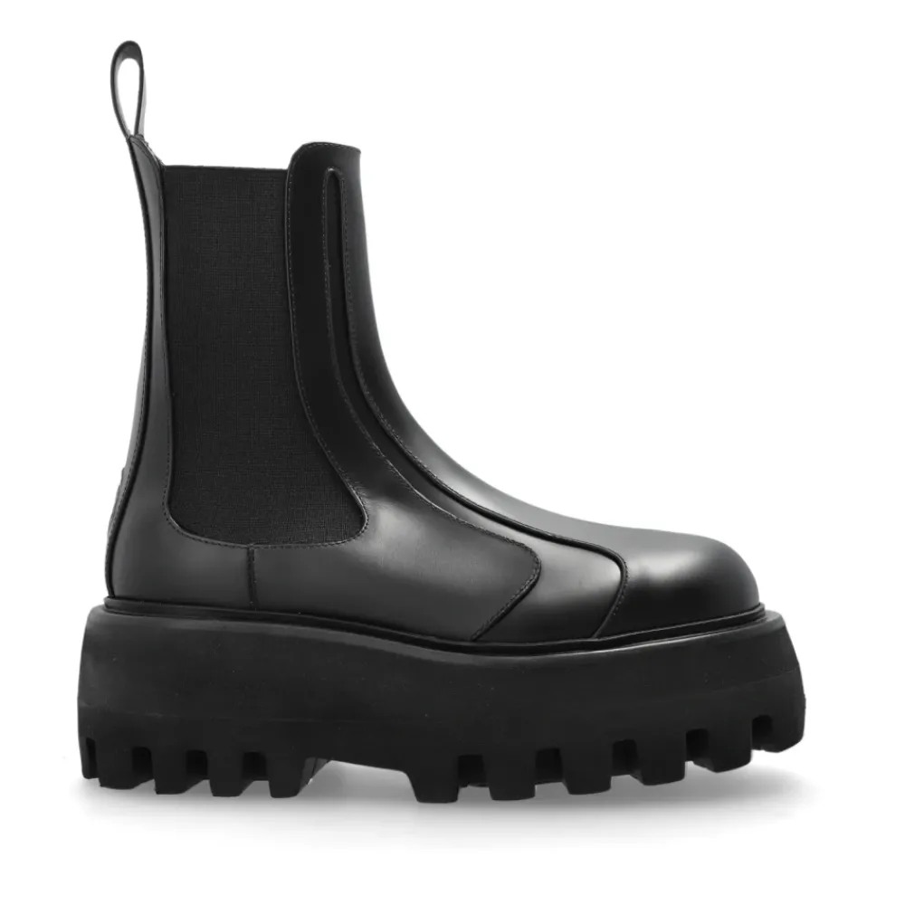 DAMES Alexander McQueen Chelseaboots^Leren enkellaarzen