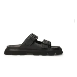 Heren Kazar Leren flip-flops op een dikke zool