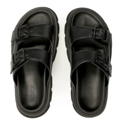 Heren Kazar Leren flip-flops op een dikke zool