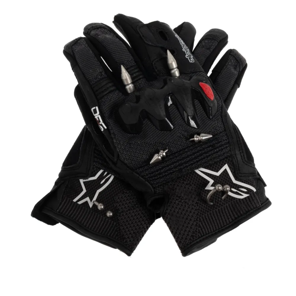 Heren Balenciaga Handschoenen^Leren handschoenen met applicaties