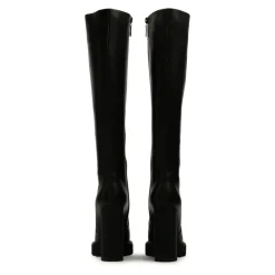 DAMES Kazar Enkellaarsjes^Leren laarzen met hoge hak en plateau