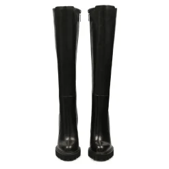 DAMES Kazar Enkellaarsjes^Leren laarzen met hoge hak en plateau