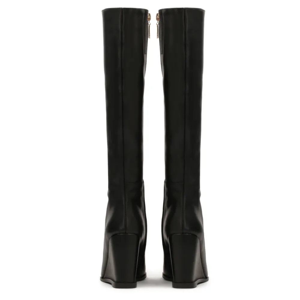 DAMES Kazar Leren laarzen op een platform met een puntige neus