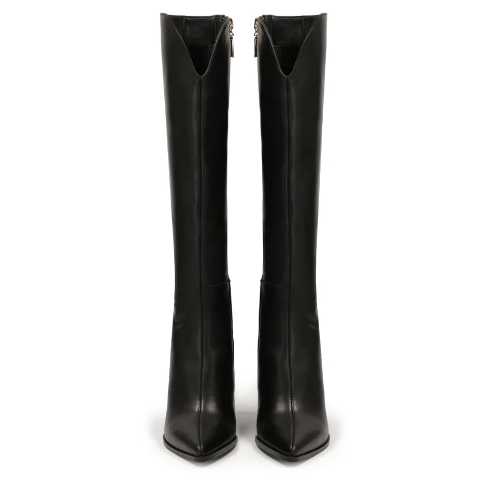 DAMES Kazar Leren laarzen op een platform met een puntige neus