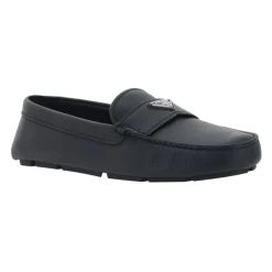 Heren Prada Leren Loafers met Rubberen Zool