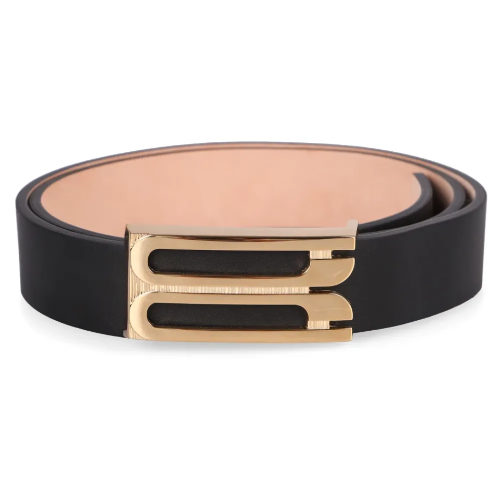 DAMES Victoria Beckham Riemen^Leren Logo Gesp Riem