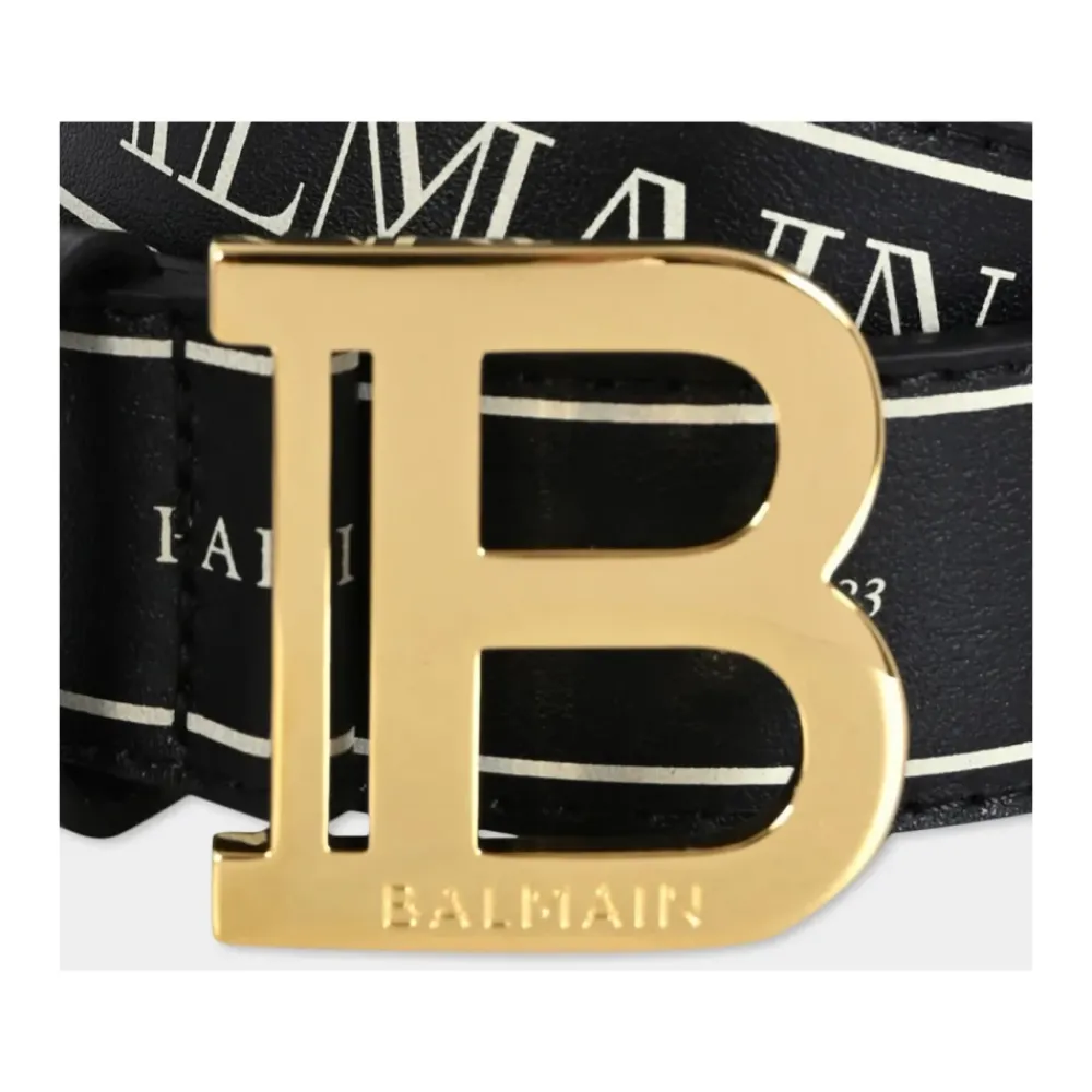 Balmain Riemen En Bretels^Leren Logo Riem