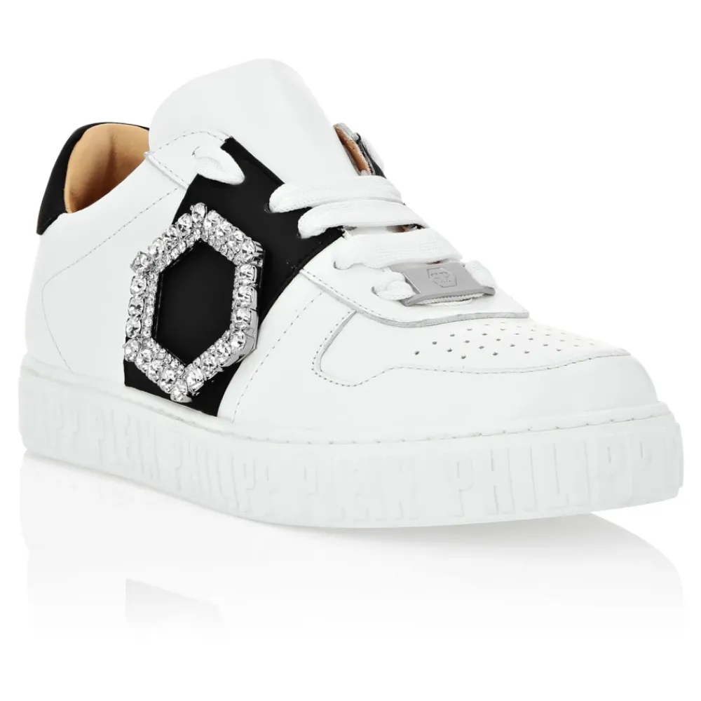 DAMES Philipp Plein Leren Lo-Top Sneakers