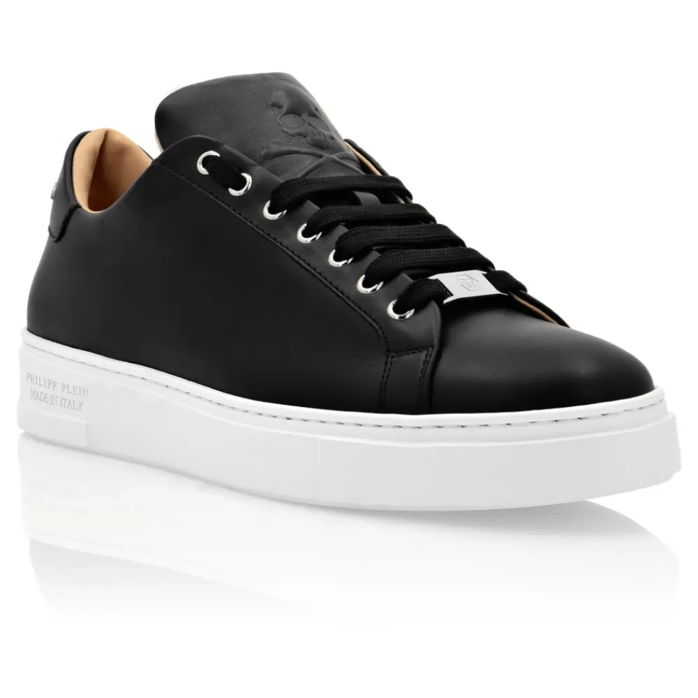 Heren Philipp Plein Sneakers^Leren Lo-Top Sneakers Skull and Plein