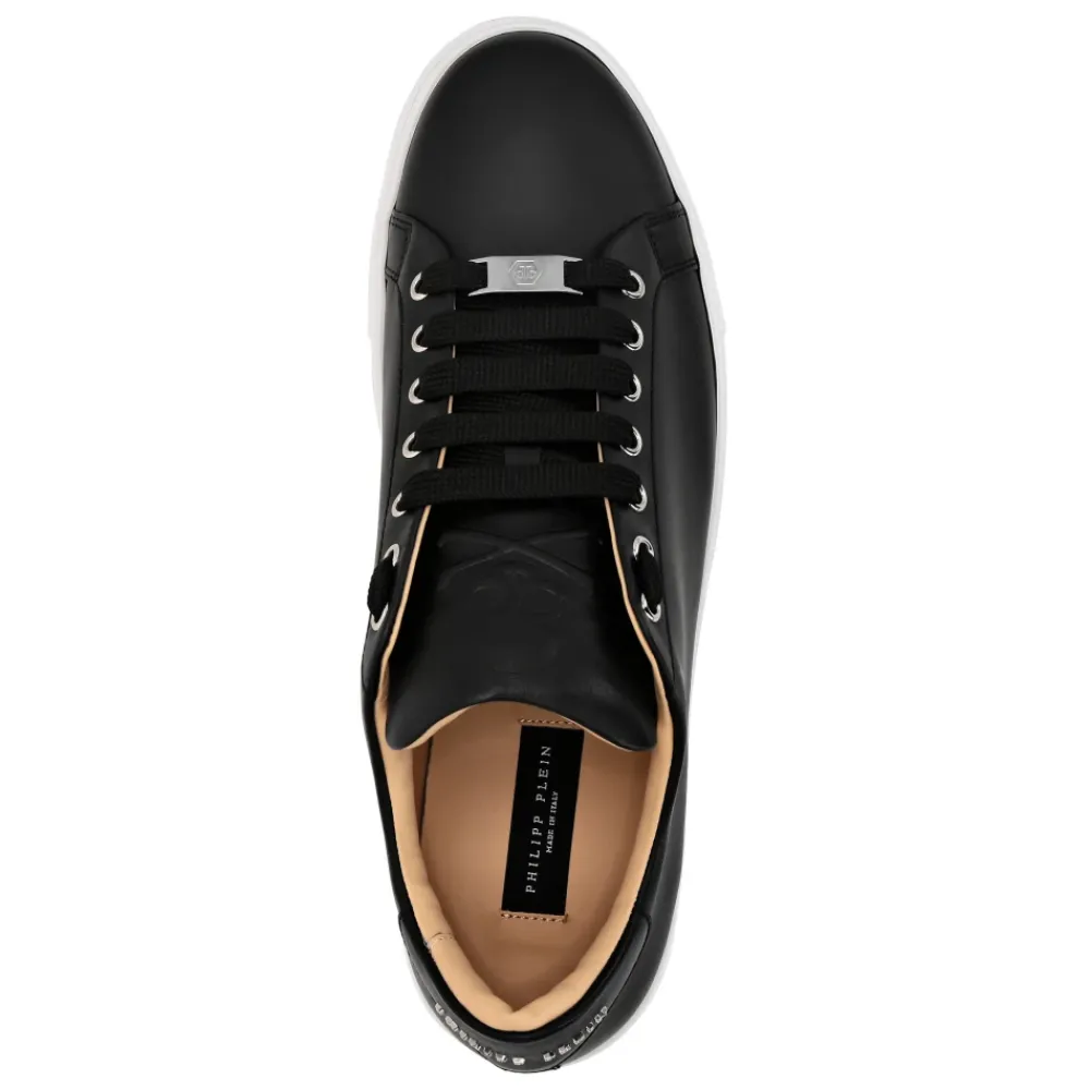 Heren Philipp Plein Sneakers^Leren Lo-Top Sneakers Skull and Plein
