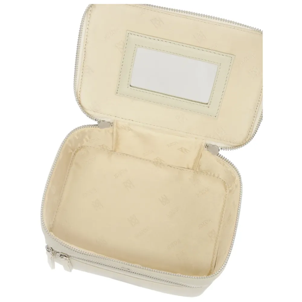 DAMES Kazar Leren make-uptas met spiegel en borstelhouders