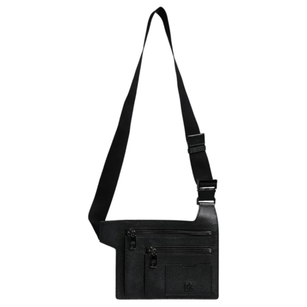 Heren Dolce & Gabbana Tassen^Leren Messenger Crossbody Tas