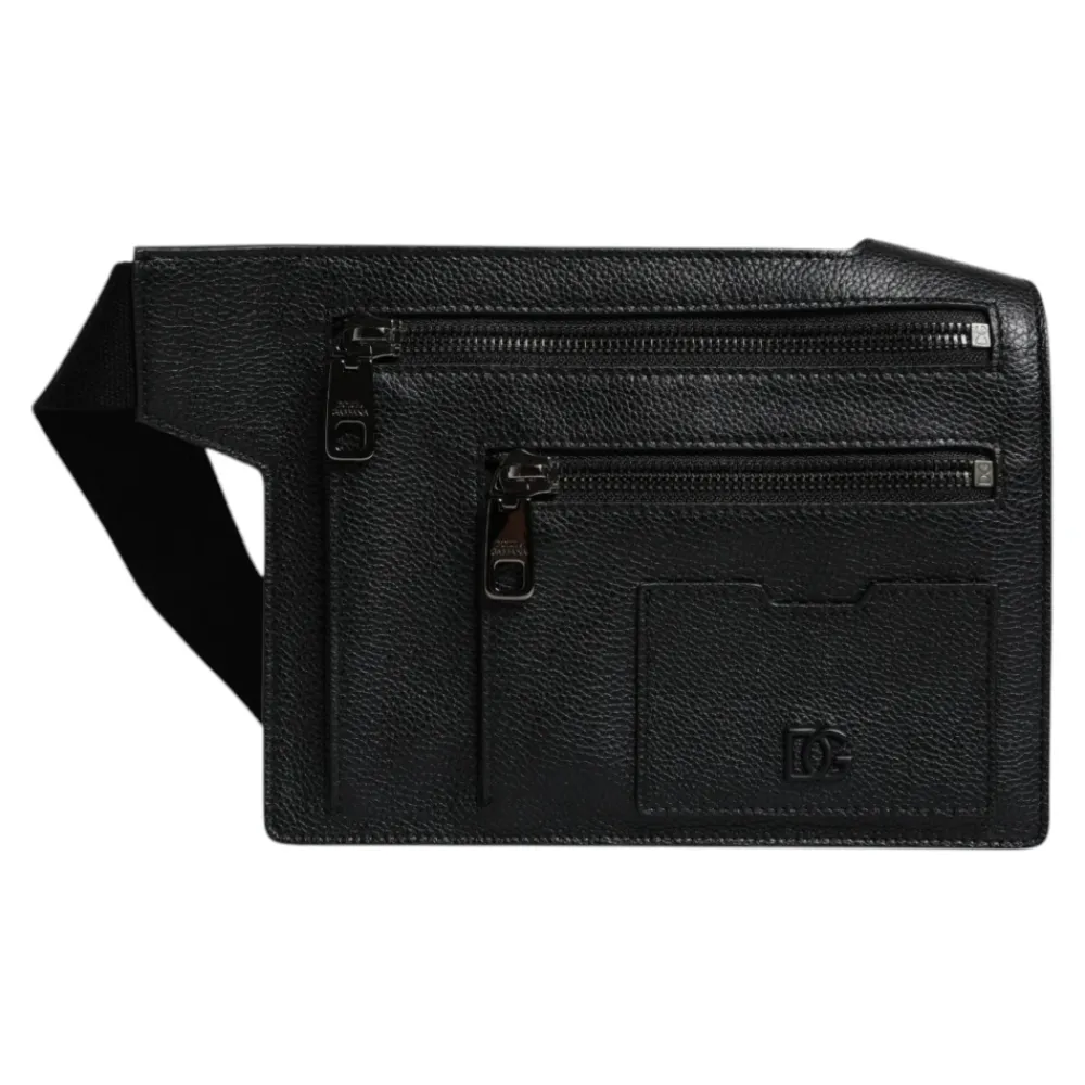 Heren Dolce & Gabbana Tassen^Leren Messenger Crossbody Tas