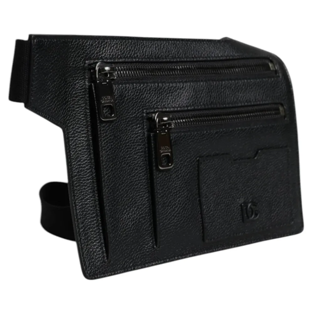 Heren Dolce & Gabbana Tassen^Leren Messenger Crossbody Tas