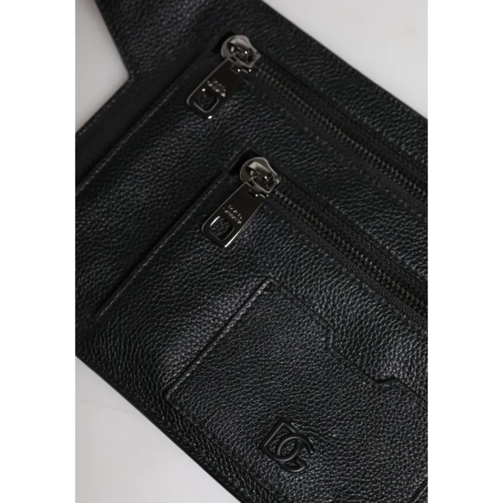 Heren Dolce & Gabbana Tassen^Leren Messenger Crossbody Tas