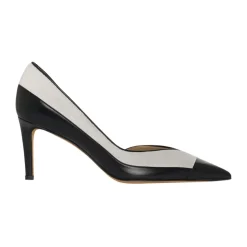DAMES Kiton Pumps^Leren pumps met inzetstukken