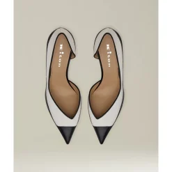 DAMES Kiton Pumps^Leren pumps met inzetstukken