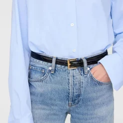 DAMES Anine Bing Riemen^Leren riem in lakleer met gouden gesp