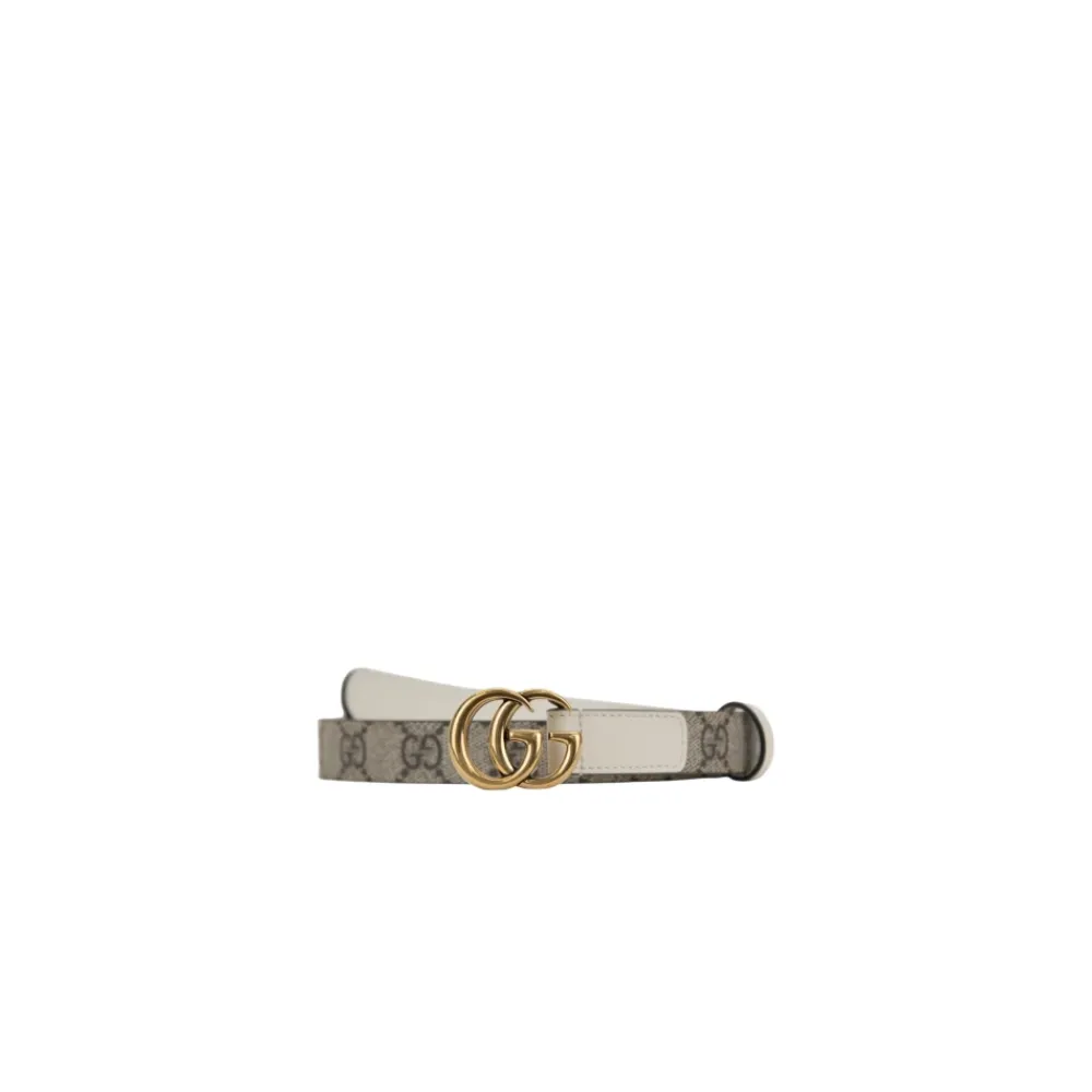 Heren Gucci Leren Riem met GG Logo