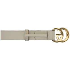 Heren Gucci Leren Riem met GG Logo