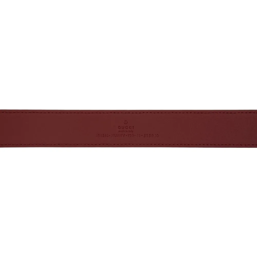 Heren Gucci Leren Riem met Logo Gesp