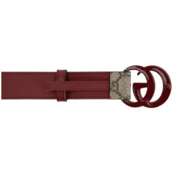 Heren Gucci Leren Riem met Logo Gesp