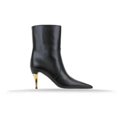 DAMES Gucci Enkellaarsjes^Leren Rits Enkellaarzen