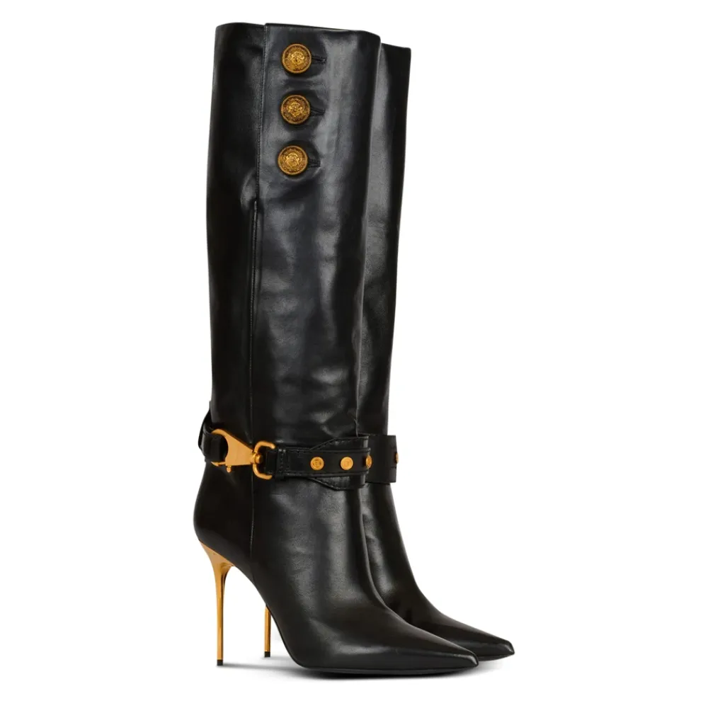 DAMES Balmain Enkellaarsjes|Laarzen^Leren Robin laarzen