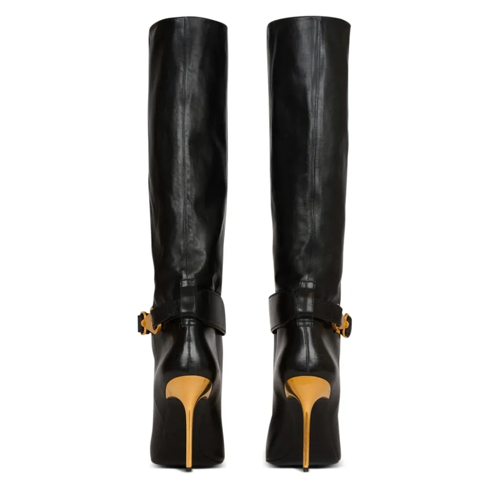 DAMES Balmain Enkellaarsjes|Laarzen^Leren Robin laarzen